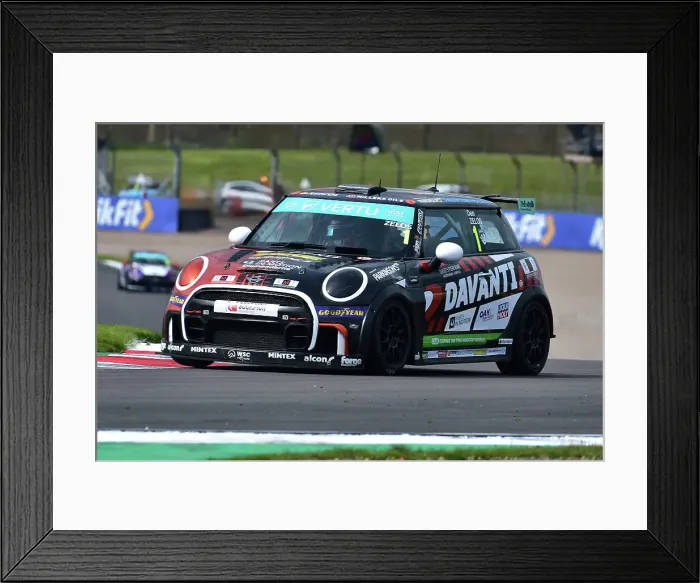 Framed Print : CM35 4900 Dan Zelos, Mini JCW, EXCELR8 Motorsport