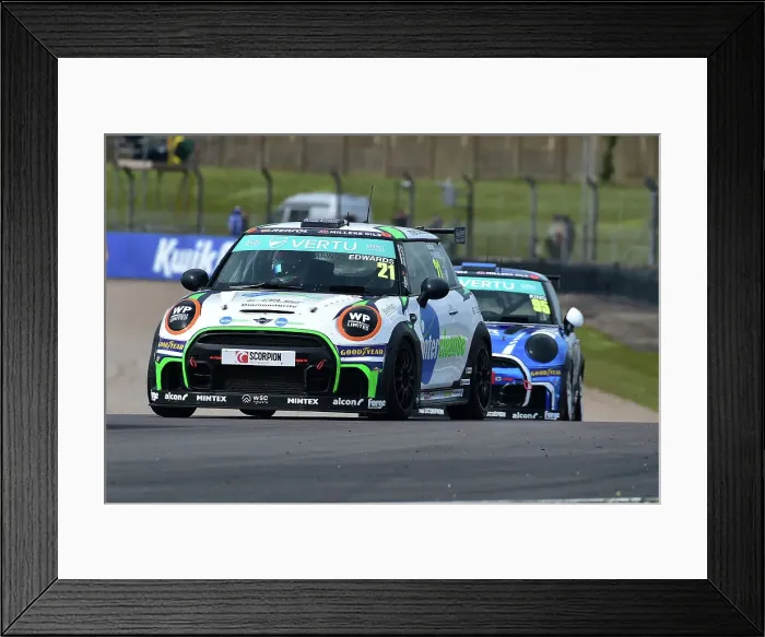 Framed Print : CM35 4906 Nathan Edwards, Mini JCW, EXCELR8 Motorsport