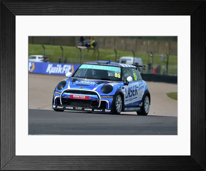 Framed Print : CM35 4907 Nelson King, Mini JCW, Laser Tools Racing Framed Print : CM35 4907 Nelson King, Mini JCW, Laser Tools Racing