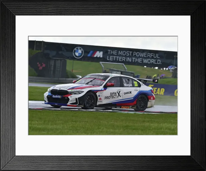 Framed Print : CM35 6490 Adam Morgan, BMW 330e M Sport, Team BMW
