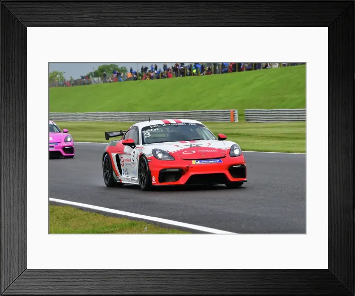 Framed Print : CJ13 9766 Karim Sekkat, Breakell Racing, Porsche 718 Cayman GT4 Clubsport