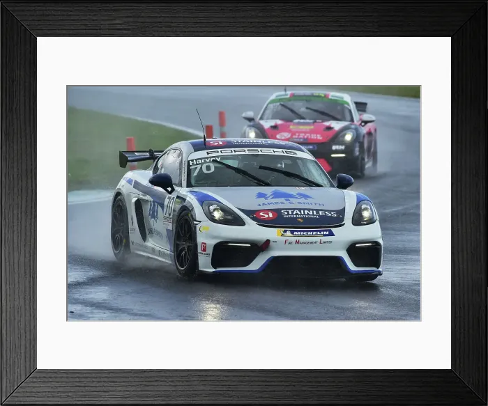 Framed Print : CM35 6702 Samuel Harvey, Xentek Motorsport, Porsche 718 Cayman GT4 Clubsport