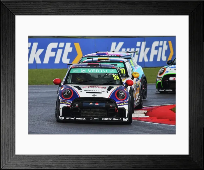 Framed Print : CJ13 9900 Tom Ovenden, Mini JCW, EXCELR8 Motorsport