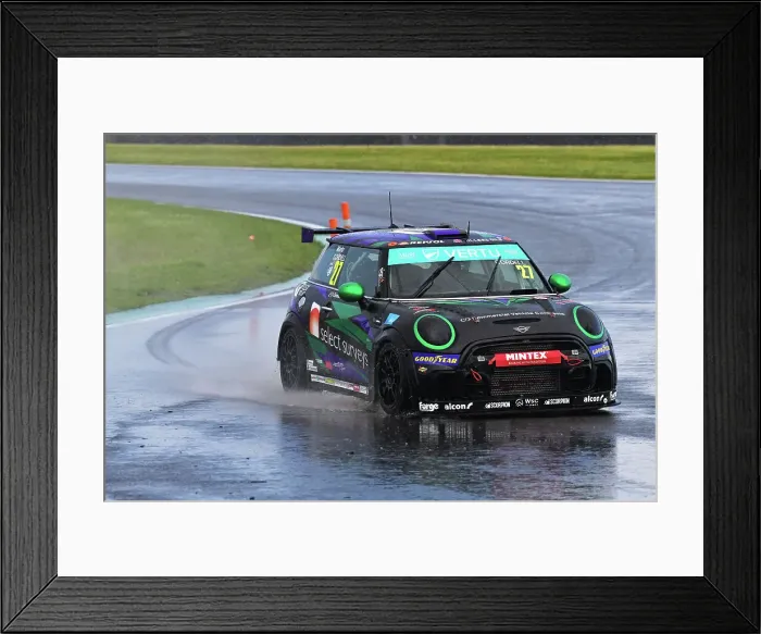 Framed Print : CJ13 9966 Mario Cordell, MINI JCW, Jamsport Racing UK Framed Print : CJ13 9966 Mario Cordell, MINI JCW, Jamsport Racing UK