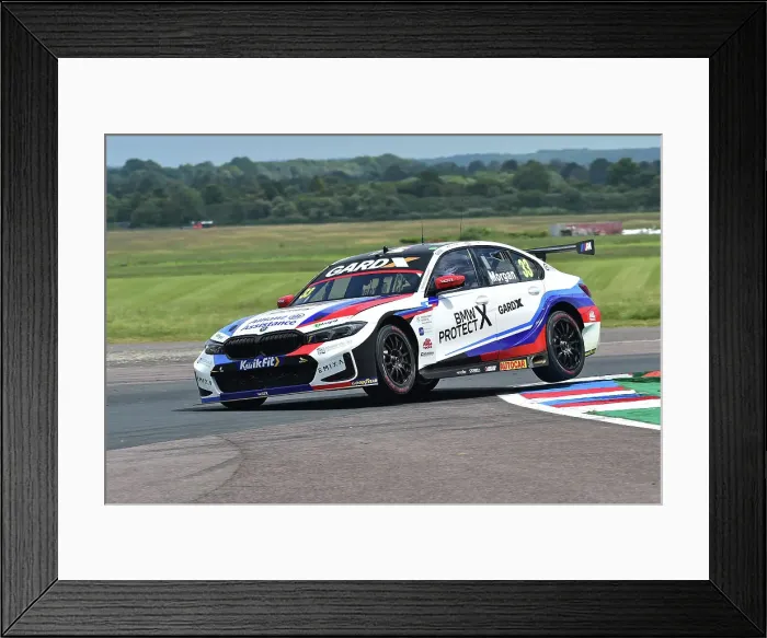 Framed Print : CM34 7256 Adam Morgan, BMW 330e M Sport, Team BMW