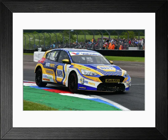 Framed Print : CJ14 0361 Ashley Sutton, Ford Focus ST, NAPA Racing UK Framed Print : CJ14 0361 Ashley Sutton, Ford Focus ST, NAPA Racing UK