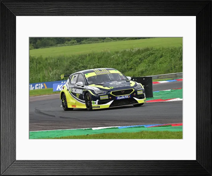 Framed Print : CJ14 0649 Daryl Deleon, Cupra Leon, Duckhams Racing with Bartercard