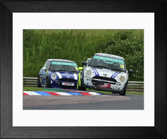 Framed Print : CM35 7571 Rhys Hurd, MINI Cooper R50, Chandler Motorsport