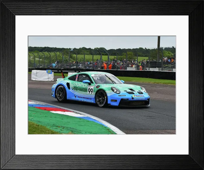 Framed Print : CJ14 0405 Charles Rainford, Cognition Land & Water with CCK Motorsport, Porsche 911 GT3 Cup