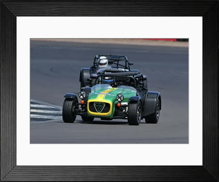 Framed Print : CJ14 1175 Clive Buffey, Andy Jarvis, Caterham 7 Supersport