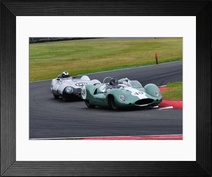 Framed Print : CJ14 2091 Shane Brereton, Cooper Monaco, Dafyd Richards, Lotus Eleven Framed Print : CJ14 2091 Shane Brereton, Cooper Monaco, Dafyd Richards, Lotus Eleven