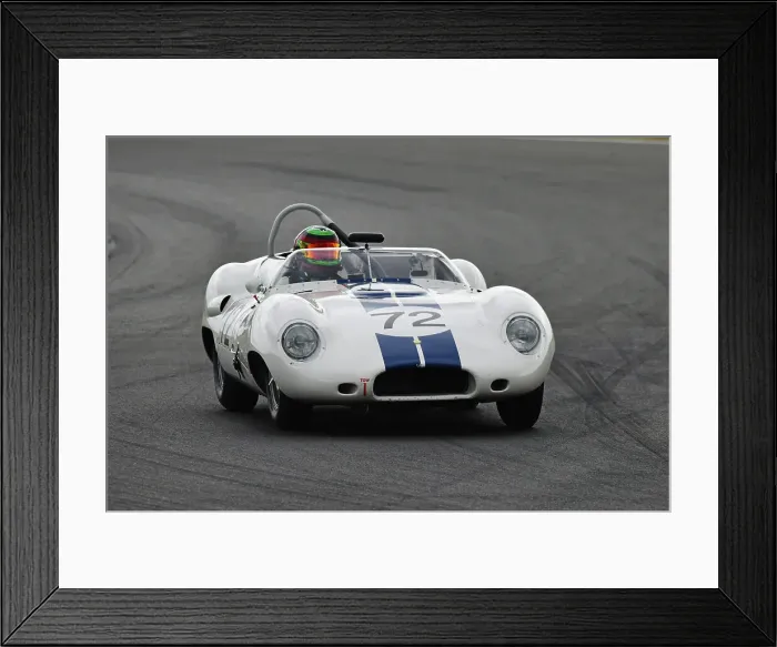 Framed Print : CJ14 2116 Richard Cook, Lister Jaguar Costin