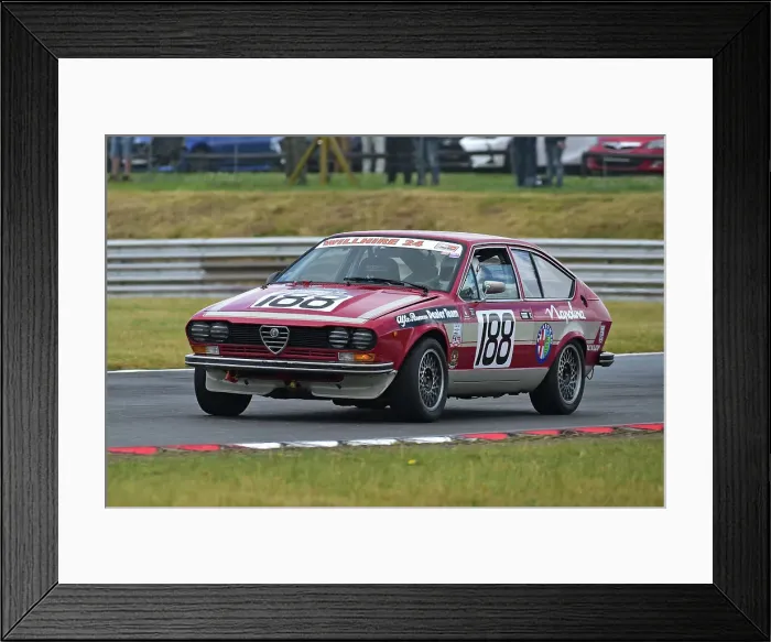 Framed Print : CM35 9535 Micky Bolton, Alfa Romeo Alfetta GT Framed Print : CM35 9535 Micky Bolton, Alfa Romeo Alfetta GT