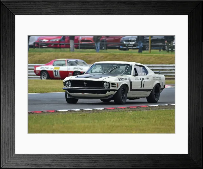 Framed Print : CM35 9546 Fred Shepherd, Bill Shepherd, Ford Boss Mustang 302