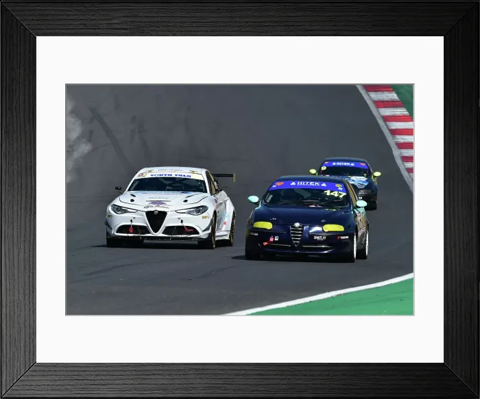 Framed Print : CM36 0863 Paul Walker, Alfa Romeo 147, Barry McMahon, Alfa Romeo Giulia Quadrifoglio Framed Print : CM36 0863 Paul Walker, Alfa Romeo 147, Barry McMahon, Alfa Romeo Giulia Quadrifoglio