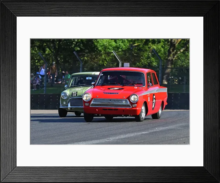 Framed Print : CJ14 5230 Pete Chambers, Lotus Ford Cortina Mk1, Nick Swift, Morris Cooper S Framed Print : CJ14 5230 Pete Chambers, Lotus Ford Cortina Mk1, Nick Swift, Morris Cooper S
