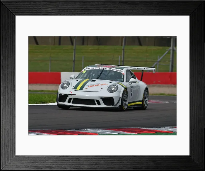 Framed Print : CJ14 4233 David Harrison, Porsche 991-2 Cup