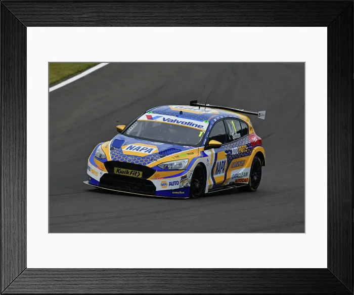 Framed Print : CJ14 5994 Ashley Sutton, Ford Focus ST, NAPA Racing UK Framed Print : CJ14 5994 Ashley Sutton, Ford Focus ST, NAPA Racing UK