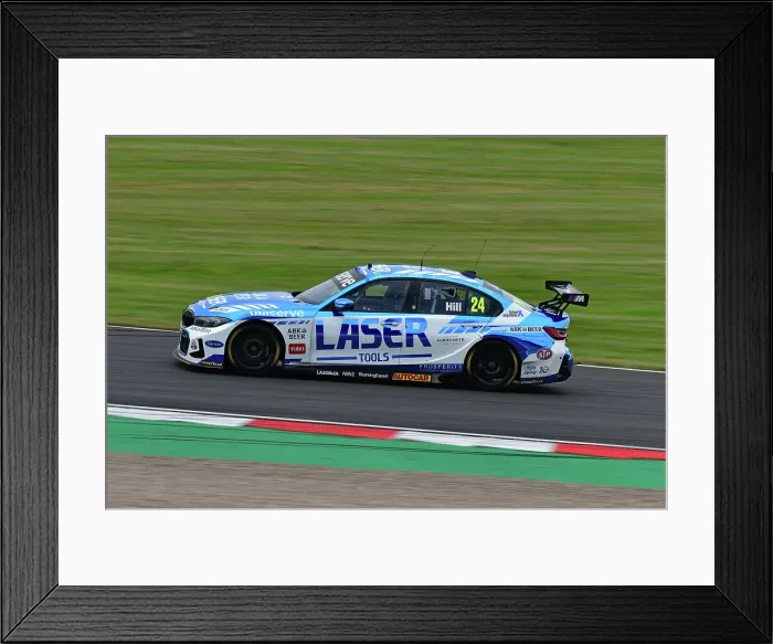 Framed Print : CJ14 6015 Jake Hill, BMW 330e M Sport, Laser Tools Racing with MB Motorsport