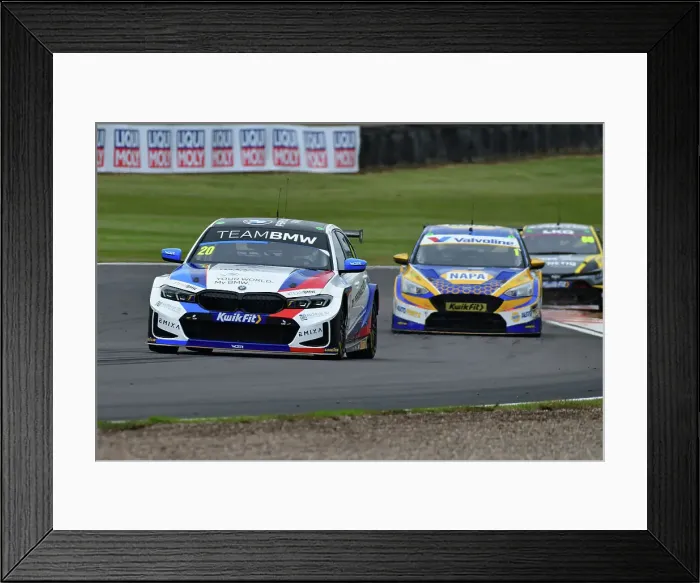 Framed Print : CJ14 6076 Colin Turkington, BMW 330e M Sport, Team BMW