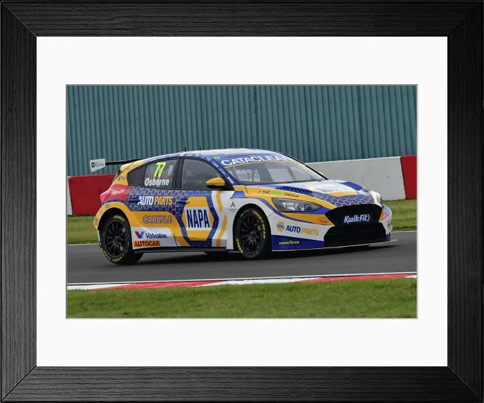 Framed Print : CJ14 6445 Sam Osborne, Ford Focus ST, NAPA Racing UK Framed Print : CJ14 6445 Sam Osborne, Ford Focus ST, NAPA Racing UK
