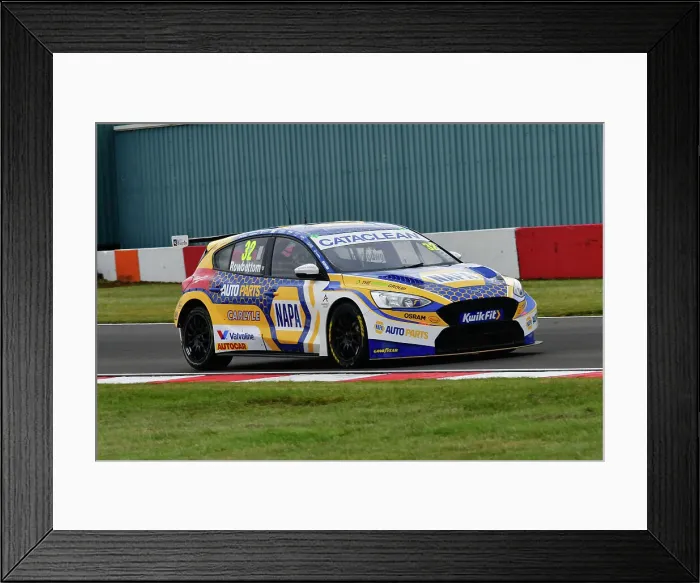 Framed Print : CJ14 6449 Daniel Rowbottom, Ford Focus ST, NAPA Racing UK