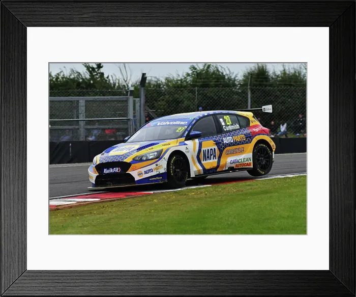Framed Print : CJ14 6649 Dan Cammish, Ford Focus ST, NAPA Racing UK
