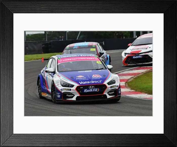 Framed Print : CJ14 6668 Dan Zelos, Hyundai i30N, Team Bristol Street Motors