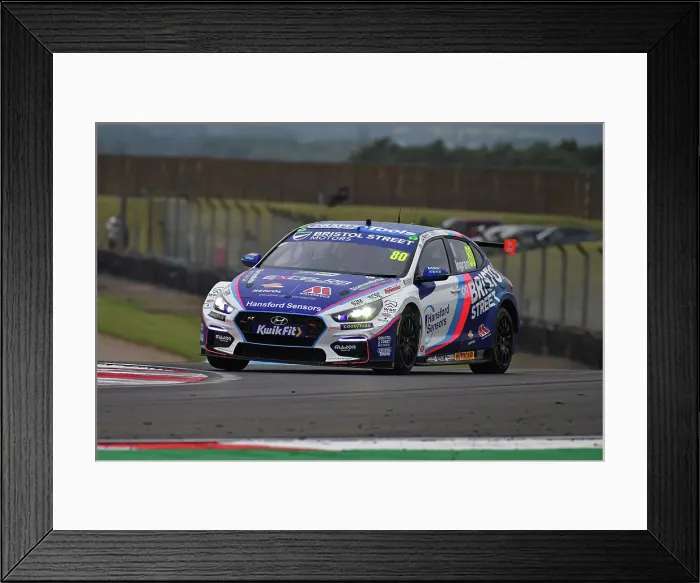 Framed Print : CJ14 7096 Tom Ingram, Hyundai i30N, Team Bristol Street Motors