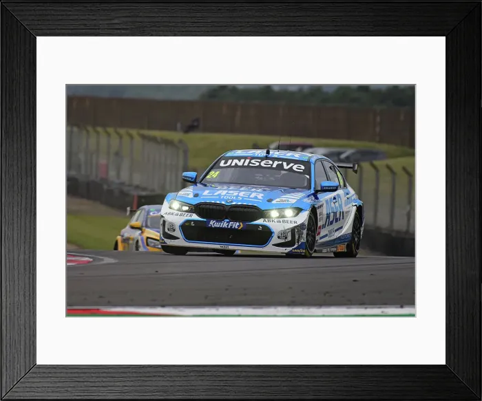 Framed Print : CJ14 7097 Jake Hill, BMW 330e M Sport, Laser Tools Racing with MB Motorsport