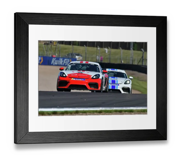 Framed Print : CJ14 5833 Karim Sekkat, Porsche 718 Cayman GT4 Clubsport, Breakell Racing