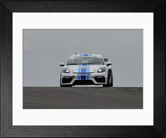 Framed Print : CJ14 6802 William Rochford, Porsche 718 Cayman GT4 Clubsport, Total Control Racing