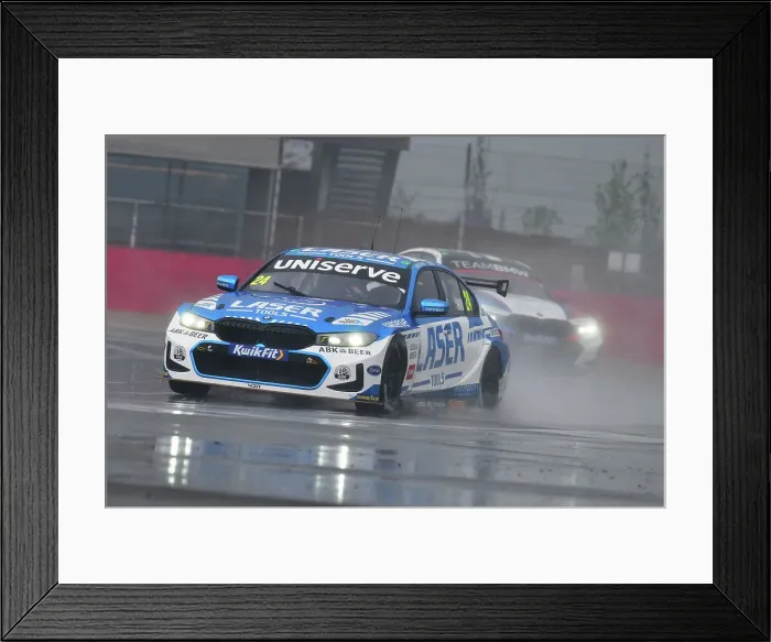 Framed Print : CJ15 1221 Jake Hill, BMW 330e M Sport, Laser Tools Racing with MB Motorsport