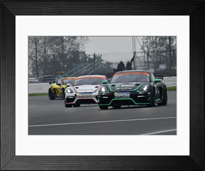 Framed Print : CJ15_1050 Will Jenkins, Team Parker Racing, Porsche 718 Cayman GT4 RS Clubsport, Max Coates, Porsche 718 Cayman GT4 RS Clubsport, Team Omologato with Graves Motorsport.jpg