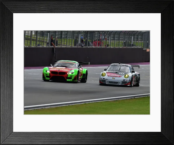 Framed Print : CJ14_5389 Jon Minshaw, BMW Z4 GT3, John Cockerton, Tommy Grout, Porsche 997 Grand AM.jpg