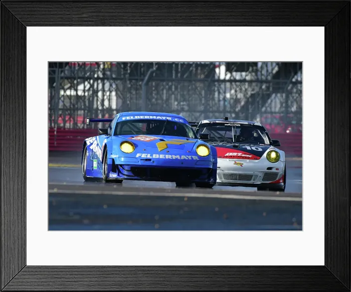 Framed Print : CJ14_5645 Steve Osborne, Porsche 911 GT3 RSR, John Cockerton, Kevin Clarke, Porsche 997 Grand AM.jpg