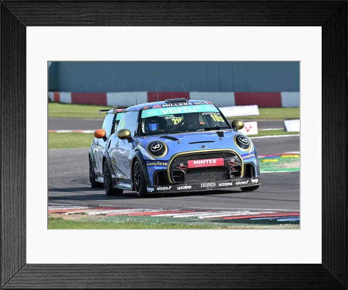 Framed Print : CZ2_2458 Archie Johnson, MINI JCW Sport, Jamsport Racing UK.jpg