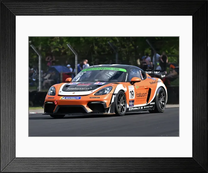 Framed Print : CZ2_5104 Daniel Lewis, Porsche 718 Cayman GT4 RS Clubsport, Race Car Consultants.jpg