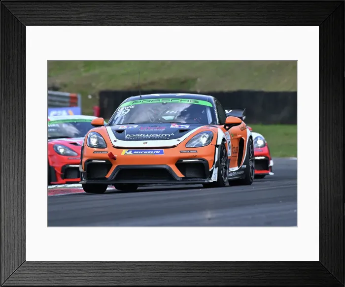 Framed Print : CZ2_5397 Daniel Lewis, Porsche 718 Cayman GT4 RS Clubsport, Race Car Consultants.jpg