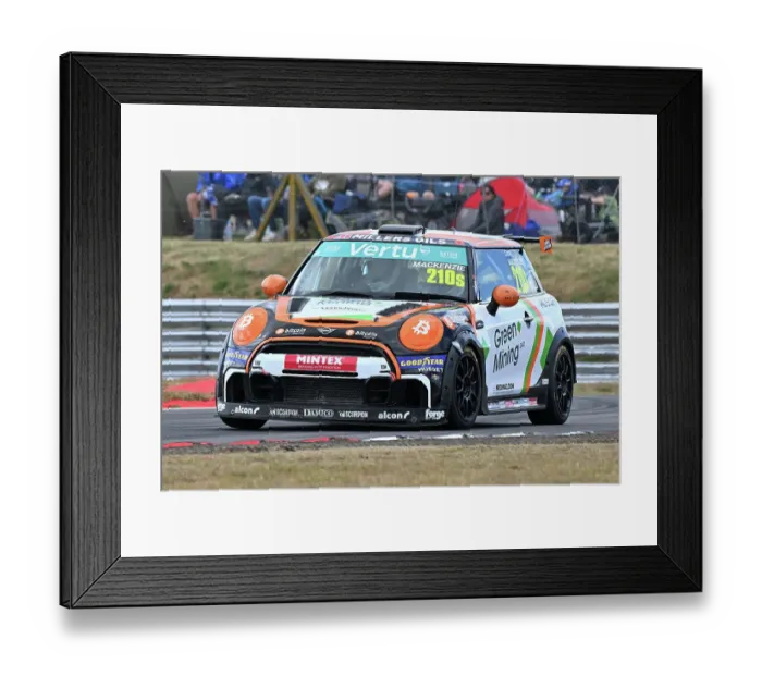 Framed Print : CZ2_6386 Chris MacKenzie, MINI JCW Sport, Bitcoin Racing.jpg