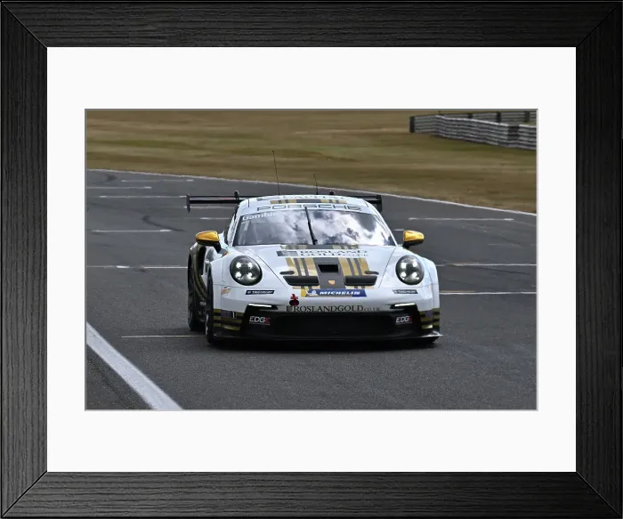 Framed Print : CZ2_5736 George Gamble, Rosland Gold by Century Motorsport, Porsche 911 GT3 Cup.jpg