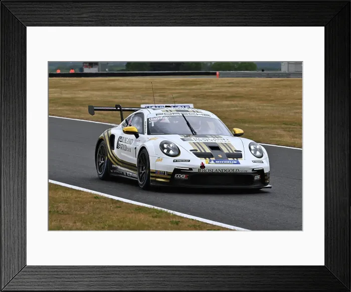 Framed Print : CZ2_5761 George Gamble, Rosland Gold by Century Motorsport, Porsche 911 GT3 Cup.jpg