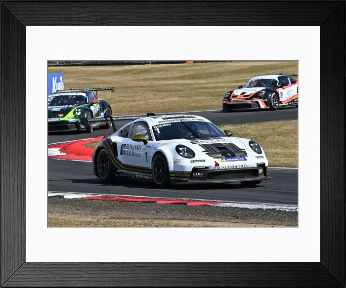 Framed Print : CZ2_7086 George Gamble, Rosland Gold by Century Motorsport, Porsche 911 GT3 Cup.jpg