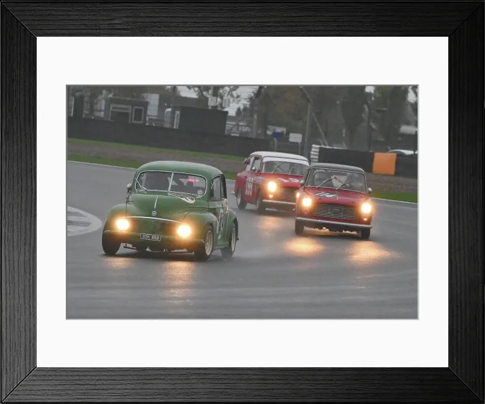 Framed Print : CZ5_4333 Nicholas Bartlett, Joe Gomm, Morris Minor Low-light, Dave Keating, Austin A40 Speedwell.jpg