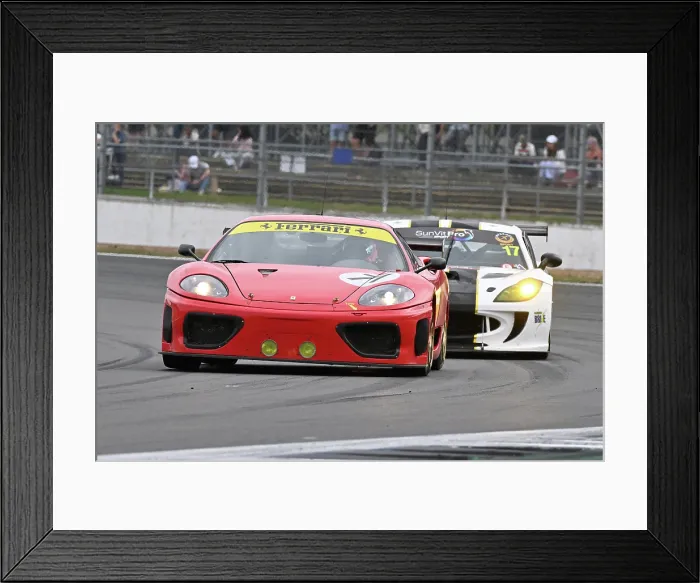 Framed Print : CZ4_0246 Robert MacFarlane, George MacFarlane, Ferrari 360 N-GT, William Ashmore, Ginetta G55.jpg