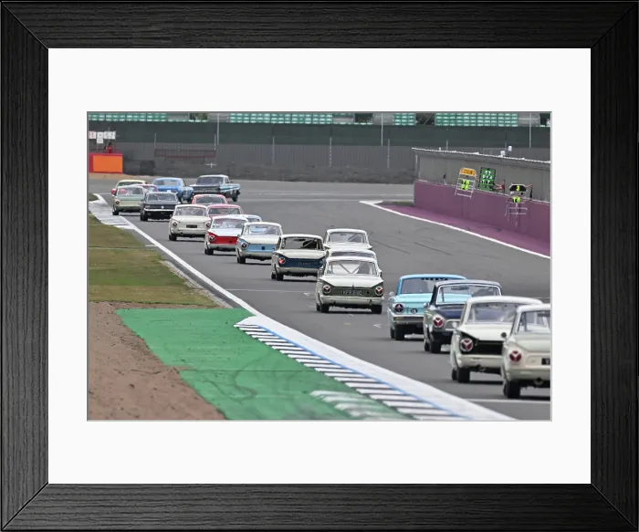 Framed Print : CZ3_7535 Over a dozen Ford Lotus Cortinas on the Hamilton Straight.jpg Framed Print : CZ3_7535 Over a dozen Ford Lotus Cortinas on the Hamilton Straight.jpg