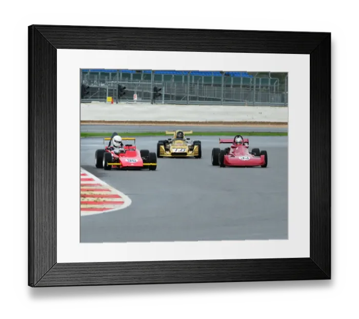 Framed Print : CJ5 1411 A trio into Luffield Framed Print : CJ5 1411 A trio into Luffield