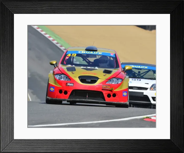 Framed Print : CJ4 5377 Danny Innes, SEAT Leon Framed Print : CJ4 5377 Danny Innes, SEAT Leon