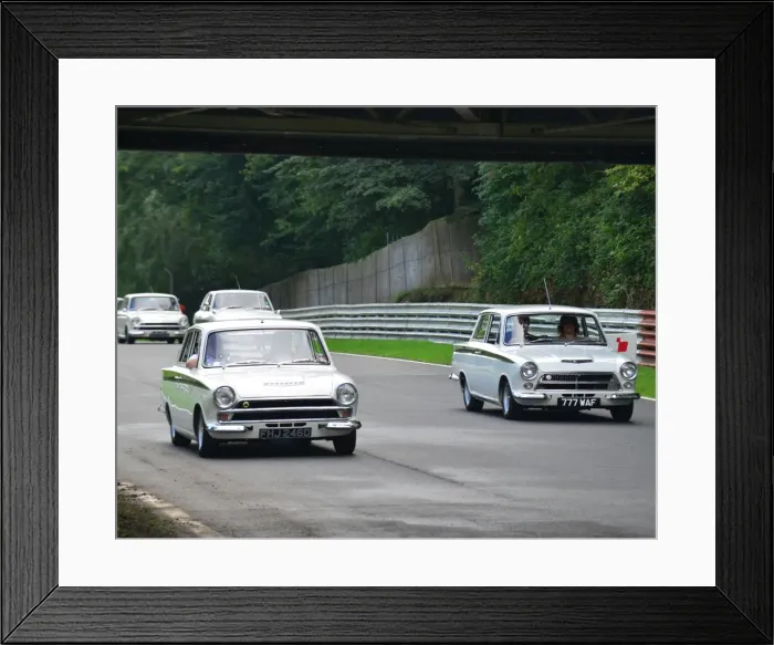 Framed Print : CJ4 5674 Lotus Cortina 50th Anniversary