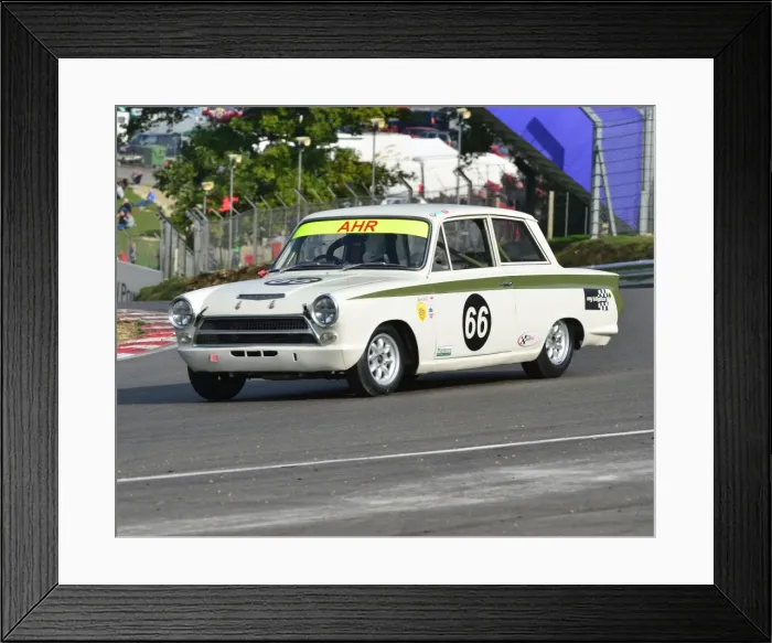 Framed Print : CJ4 8836 John Avill, Ford Lotus Cortina Framed Print : CJ4 8836 John Avill, Ford Lotus Cortina
